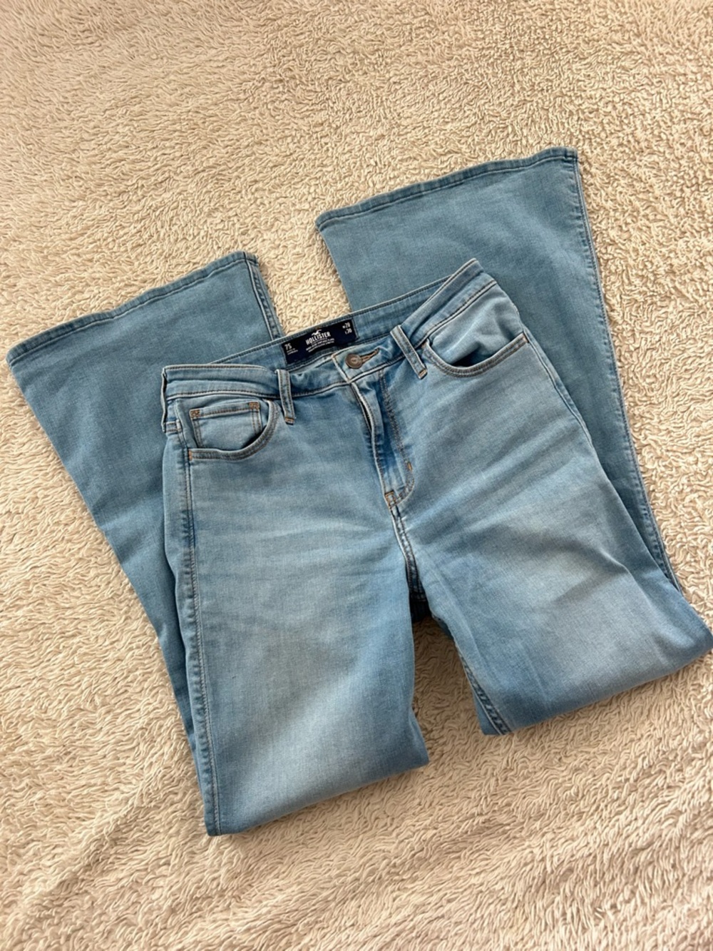 Hollister High Rise Light Wash Vintage Flare Jeans